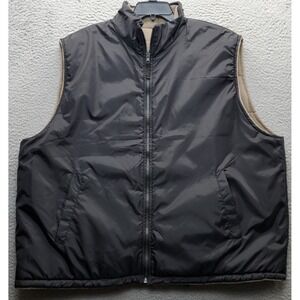 Architect Weatherproof Reversible Vest Mens XXL Multi Fleece‎ Mock Neck Full Zip